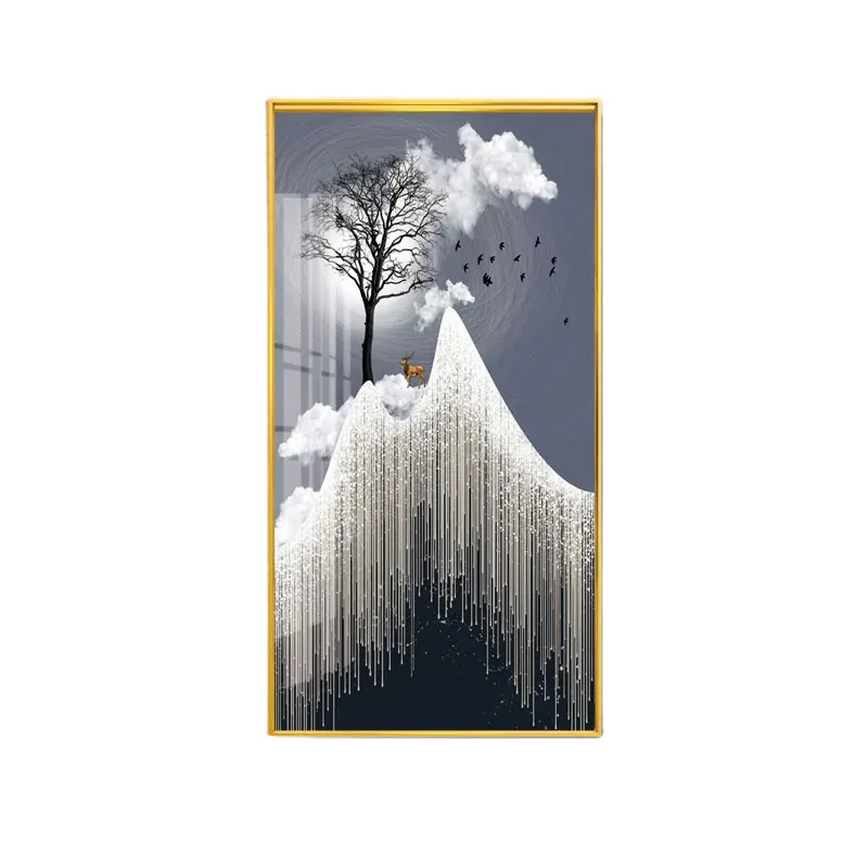 large size background gold foil tree image framed wall art Painting