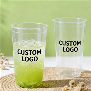 Gobelet rond jetable en PP à paroi simple, 90 mm, 22 oz, 700 ml, imprimé UV avec logo personnalisé pour thé au lait Boba, crème glacée, dessert - Product Image 4