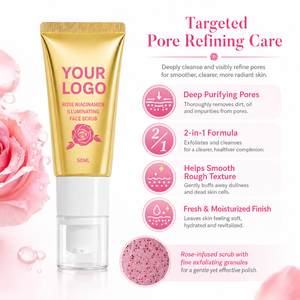 Exfoliante Facial <span class=keywords><strong>Iluminador</strong></span> con Niacinamida y Extracto <span class=keywords><strong>de</strong></span> Rosa, 50g, Personalizable con Logotipo, Exfolia Suavemente, Purifica en Profundidad los Poros, Limpia, Suaviza e Ilumina - Product Image 4