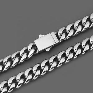 Collar de Cadena Cubana de Acero Inoxidable con Baño de Titanio, Cadenas de Alta Calidad, Ancho de 6/8/10/12/14 mm - Product Image 4