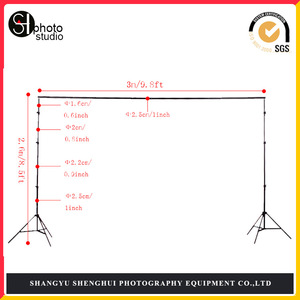 Shangyu Shenghui Photography <b>Backdrop</b> <b>Stand</b> 2.6x3m Aluminum Alloy Tripod Professional Studio Equipment for Clothing Photography - Product Image 1