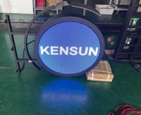 Écran LED circulaire double face SMD P4.68mm pour extérieur, diamètre 600mm, pour affichage de logo et publicité