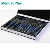 MedLabPlus Chine Usine CE ISO Kit d'instruments ophtalmiques chirurgicaux pour la cataracte 21 pièces en titane de haute qualité réutilisables