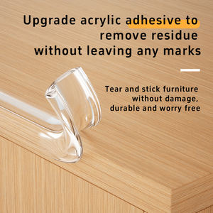 Bande <span class=keywords><strong>de</strong></span> <span class=keywords><strong>protection</strong></span> <span class=keywords><strong>de</strong></span> bord en silicone PVC, garde-coins transparents pour enfants et bébés, mesures <span class=keywords><strong>de</strong></span> sécurité pour enfants pour armoires, tables, meubles - Product Image 4
