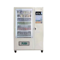Machine Distributrice Automatique Combinée Grande Capacité à Écran Tactile 22 Pouces, Vente Chaude 24h/24, pour Snacks, Boissons et Aliments