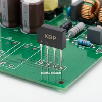 Redresseur à pont monophasé passivé au verre KBP210G 1000V 2A à montage en surface pour alimentation électrique, 100% original, code de lot traçable