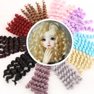 Loose Wave Heat Resistant Doll Hair Extensions Easy Handcraft Materials for DIY 1/3 1/4 1/6 BJD SD Doll Wigs Craft Wool Hair