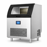 Machine à glaçons en cubes à haut rendement 85kg 100kg 125kg par jour pour boulangerie, pâtisserie et cantine du personnel