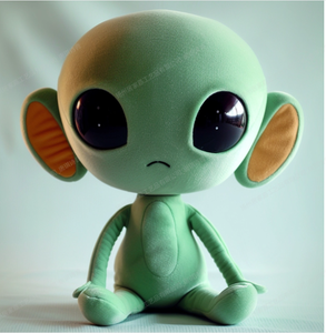 Su misura Stock all'ingrosso verde alieno peluche farcito alieno bambola per bambini peluche alieno amico nello spazio - Product Image 3