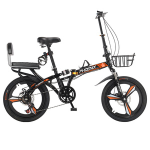 Bicicleta Dobrável Sem Instalação, Ultra Leve, Portátil, com Freio a Disco Duplo e Suspensão, Adequada para Adultos, 20 e 22 Polegadas - Product Image 4