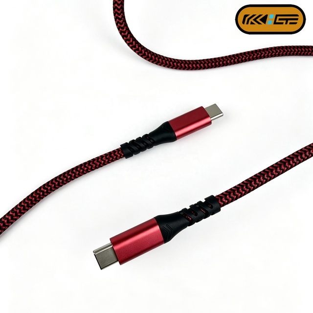 Cables Manufacturer Braided USB C to USB C Cable 10Gbps Data Transfer 100W PD Fast Charging Durable Braided USB C Cord