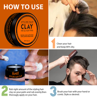 Nouvel Arrivage OEM Cire Coiffante Mate 85g pour Hommes, Pâte Coiffante Mate, Produits de Coiffure Professionnels