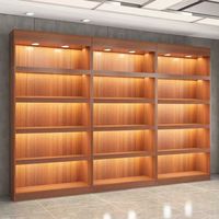 Étagère de présentation en bois LE pour magasin de détail, librairie, présentoir avec éclairage LED, étagères de présentation en bois à vendre