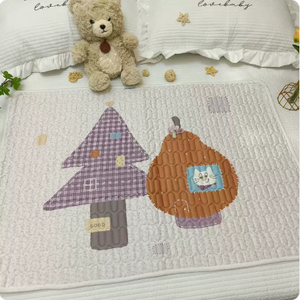 Draps de lit pour bébés garçons, housses de <span class=keywords><strong>matelas</strong></span> à <span class=keywords><strong>langer</strong></span>, draps portables pour berceaux, draps-housses en coton biologique et lin, literie de berceau personnalisée - Product Image 2