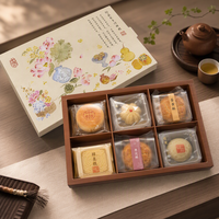 Boîte cadeau personnalisée RDY avec compartiments individuels et plateau d'insertion pour pâtisseries, desserts, gâteaux de lune, biscuits et emballages alimentaires