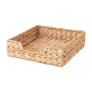 Handmade Woven Tissue Box <b>Square</b> Water Hyacinth <b>Storage</b> <b>Basket</b> For Kitchen Bathroom Decor - Product Image 5