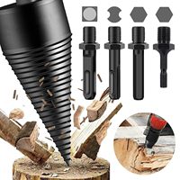 Foret à percussion haute vitesse CR pour fendre le bois, 32/42/45/50mm, finition oxyde noir, longueur totale 85MM, pour la coupe d'arbres et le perçage du bois