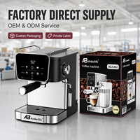 Cafetera Espresso con Bomba de 20 Bares, Pantalla de Temperatura, Crema Rica, Fabricación OEM Personalizable