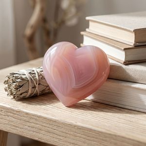 Venta al por Mayor de Corazones de Ágata Rosa Cristalizada Pulida, Reiki Curativo, Buena Calidad, Decoración para Hogar y Oficina - Product Image 1