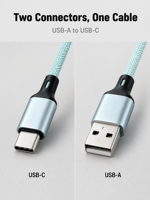 Câble de charge super rapide tressé PD60W Type-C vers Type-C de 1M-3M pour téléphone portable