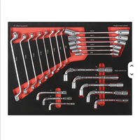 Caja de Herramientas de Acero Inoxidable CE con 7 Cajones, Nuevo Diseño en Color Verde, 349 Piezas, Juego de Herramientas Profesional OEM