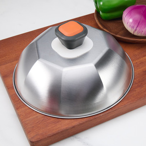 Dôme de cuisson en acier inoxydable de 9 pouces pour faire fondre le fromage, avec poignée résistante à la chaleur, pour gril, plaque de cuisson et couvercles plats - Product Image 4