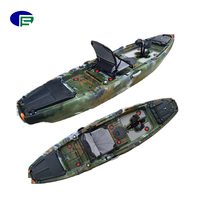 Nouveau kayak de pêche 10 pieds avec pédalier à pédale unique, canoë de pêche sit-on-top