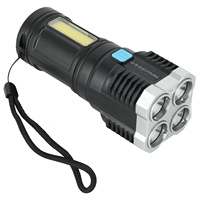 Lampe torche pratique à longue portée, 4 modes, étanche, prix bas, batterie 18650, super lumineuse, rechargeable, LED