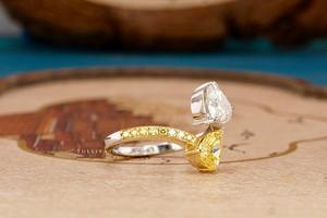 Elegant Pears Valentine Ring Diamond Ring <b>Handmade</b> <b>Jewelry</b> Sparkling Timeless Design Perfect For Engagement Anniversary - Product Image 4