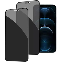 Protection d'écran en verre trempé personnalisée 9H 2.5D 3D anti-poussière et anti-espion pour iPhone 17 16 15 14 13 12 Pro Max Plus