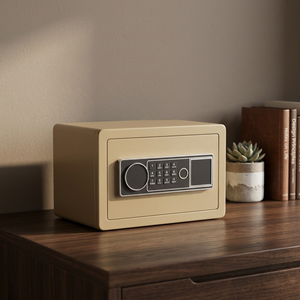 Coffre-fort biométrique à empreintes digitales, clavier numérique, double verrouillage, coffre-fort de sécurité pour la maison et le bureau - Product Image 3