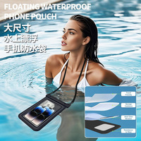 Étui étanche flottant grand format 10,5 pouces pour téléphone, sacoche bandoulière avec cordon réglable, compatible écran tactile, pour iPhone 18 17