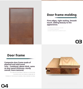 Hiện đại đơn giản màu đen Walnut gỗ rắn duy nhất mở cửa cho căn hộ phòng ngủ không thấm nước sơn miễn phí tùy chỉnh dự án - Product Image 6