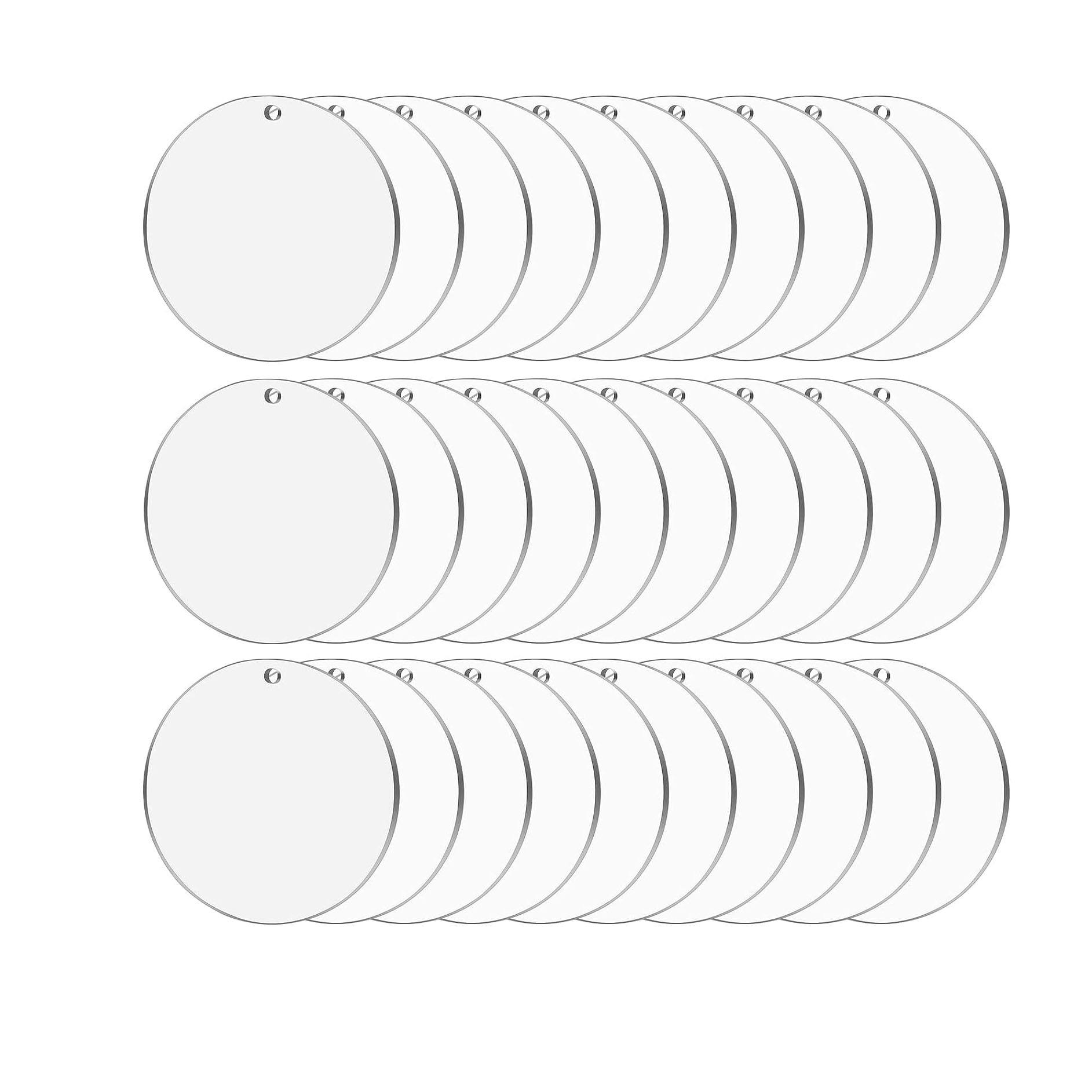Rond blanc brillant à 6 pouces x 0,65mm
