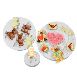 Venta al por mayor Mini oso <span class=keywords><strong>de</strong></span> peluche hecho a mano resina <span class=keywords><strong>de</strong></span> cristal moldes <span class=keywords><strong>de</strong></span> silicona DIY <span class=keywords><strong>chocolate</strong></span> hornear Fondant pastel <span class=keywords><strong>molde</strong></span> - Product Image 2