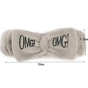 Offre Spéciale <span class=keywords><strong>omg</strong></span> bandeau bandeau facial logo brodé spa bandeau personnalisé pour laver le maquillage du visage - Product Image 6