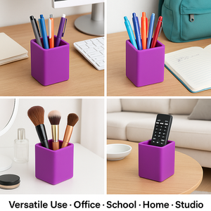 Индивидуальный силиконовый держатель для ручек, Подарочный квадратный органайзер для стола, идеальная корпоративная раздача, без BPA, силиконовая чашка для ручек, печать логотипа - Product Image 5