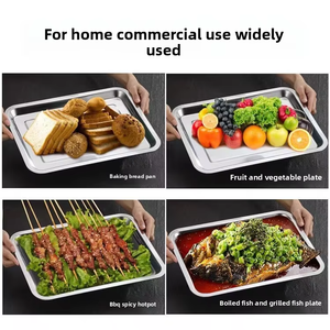 <span class=keywords><strong>Plateau</strong></span> de service rectangulaire multifonctionnel en acier inoxydable pour poissons et homards, idéal pour les restaurants en libre-service - Product Image 5