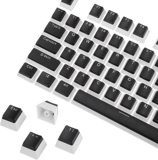 Tecsee Black PBT Pudding Keycap Set Customized Keycap Set OEM Profile Tecsee Keycaps for 100%,75%,65%,60% Keyboards
