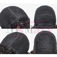 Peluca de cabello humano vietnamita SDD al por mayor, con flequillo a máquina, cabello indio virgen, rizado y con cutícula alineada, para mujeres afroamericanas.