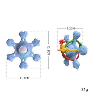 Pelota personalizada para agarrar a mano de bebé OEM y ODM, juguetes de educación temprana para bebés, sonajeros de mano masticados, juguete para morder - Product Image 3