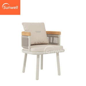 Ensemble de <span class=keywords><strong>table</strong></span> et de chaises en aluminium de qualité supérieure pour l'extérieur, <span class=keywords><strong>avec</strong></span> chaise en corde, résistant à l'eau et aux UV, pour hôtel et restaurant - Product Image 4