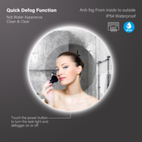 Miroir de salle de bain rond intelligent à écran tactile LED, éclairage intégré, certifié CE, pour maison connectée – Nouveauté européenne en promotion