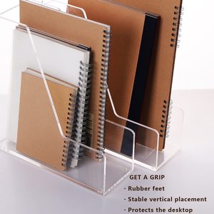 Tùy chỉnh đa chức năng dọc Tạp Chí tập tin chủ rõ ràng Acrylic bàn tổ chức Rack hiển thị Kệ Loại sản phẩm - Product Image 6