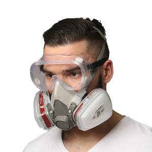 Masque à gaz demi-<span class=keywords><strong>visage</strong></span> en caoutchouc 6200 réutilisable et lavable avec double filtre pour la peinture au pistolet, la sécurité industrielle et automobile - Product Image 5