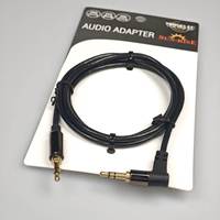 Cable AUX de 3.5mm Macho a Macho en Ángulo Recto, Cable de Audio Estéreo HiFi para Auto y Altavoces de Casa, Logotipo Personalizado, Venta al Por Mayor de Fábrica
