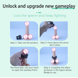 Mainan Seks cincin <span class=keywords><strong>Penis</strong></span> landak berduri dengan cincin O Desain penunda kunci ejakulasi kuat stimulasi vagina dan stimulasi G Spot - Product Image 4