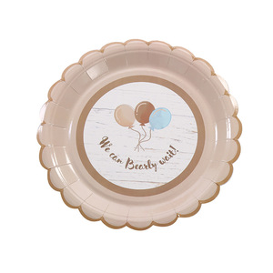 Juego de vajilla desechable con temática de oso, platos, vasos y servilletas de papel para fiestas, cumpleaños infantiles y decoración de festivales. - Product Image 5