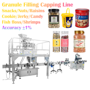 Lini Produksi Pengisian dan Penimbangan Multi-Kepala untuk Biji Adas, Kacang Kedelai, Kacang Polong Hijau, Biji Melon, Kacang Campuran, Jamur Shiitake Kering, Kerang, Biji Teratai - Product Image 1