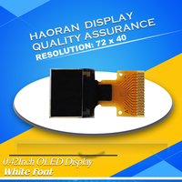 Écran PMOLED 16 broches 0,42 pouce, résolution 72x40, écran tactile industriel, moniteur I2C, module série SSD, module d'affichage OLED 0,42 pouces
